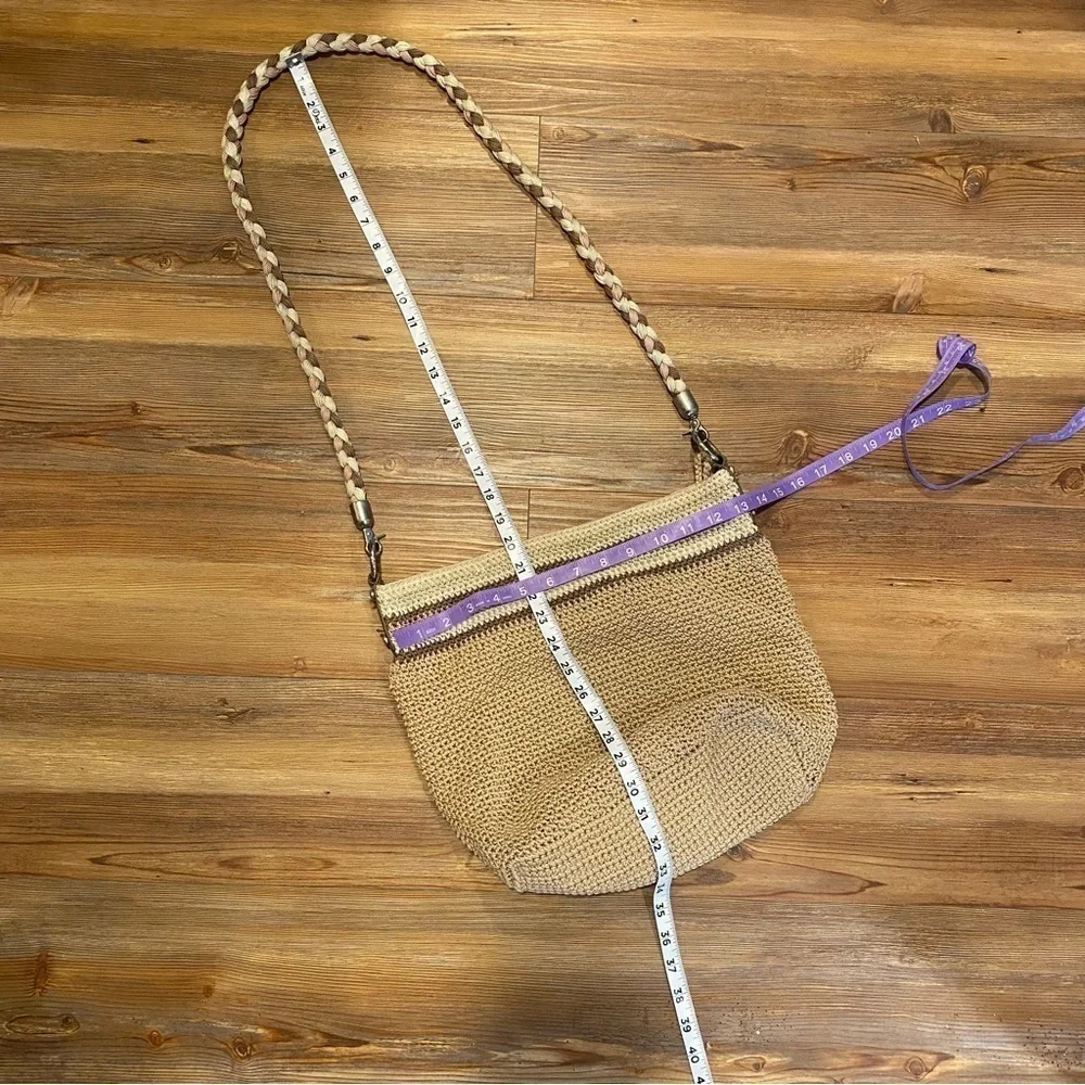 The Sak Tan and Brown Shoulder Bag with Braided Strap